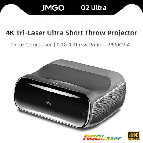 JMGO O2 Ultra 4K Triple Color Laser Ultra Short Throw Projector