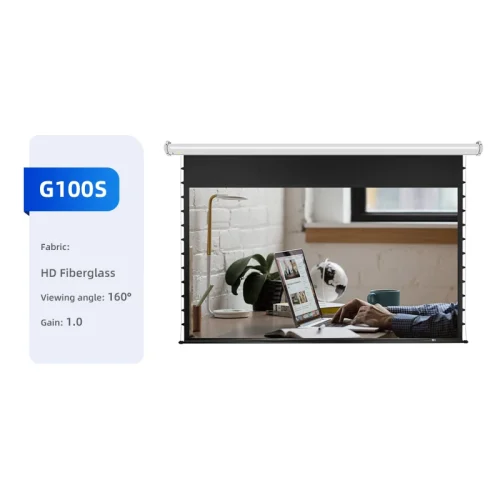 Matte White Fiberglass HD Electric Projector Screen 16:9 Projection Screen